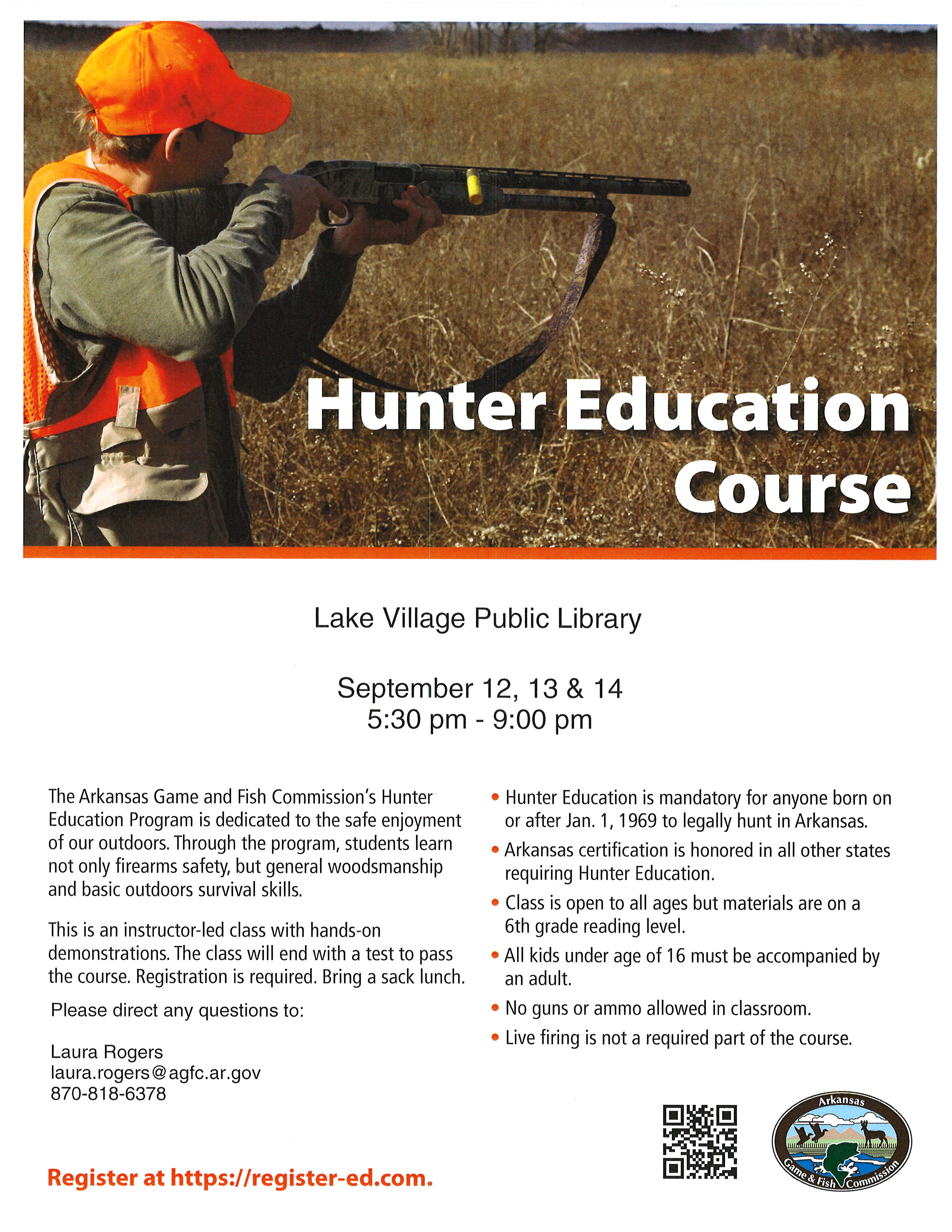 Hunter Education Course Southeast Arkansas Regional Library